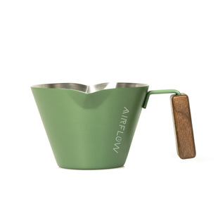 AIRFLOW气流双口不锈钢咖啡杯 意式浓缩咖啡杯 萃取小量杯刻度杯