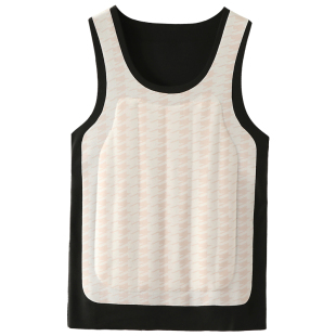 冬天羊毛保暖背心男款内搭加绒加厚德绒无痕马甲打底内衣无袖上衣