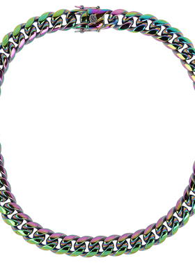 新款炫彩嘻哈潮流锁骨项链