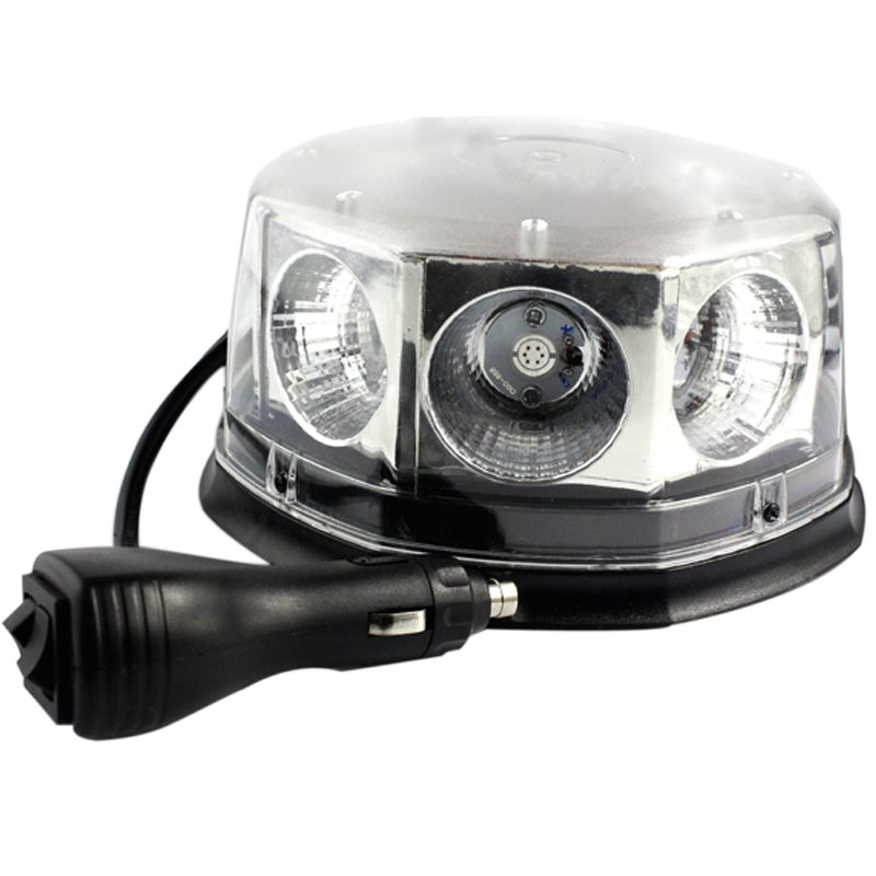 cob超高亮LED爆闪灯强磁吸顶警示灯开道工程黄色报警灯圆形闪光灯