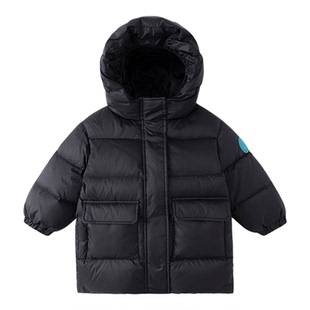 嘟嘟家儿童羽绒服男童红色中长款童装宝宝洋气外套女童超好看冬装