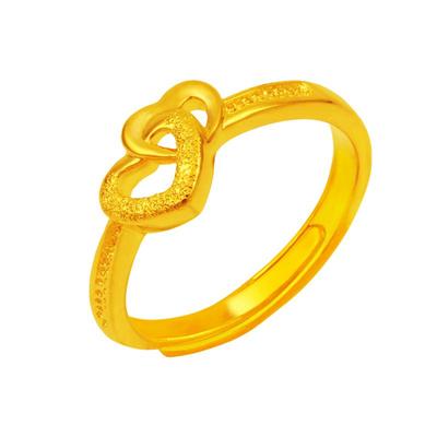 久不褪色越南沙金仿黄金开口戒指