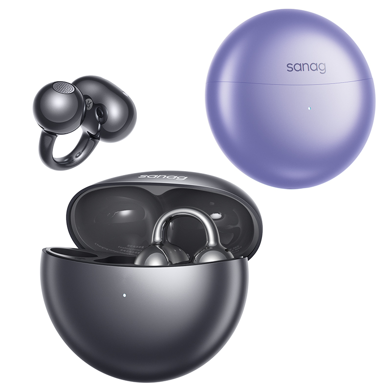 塞那S6S Ultra蓝牙耳机耳夹式AI无线气骨传导不入耳运动2025新款