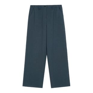 素然klee klee 秋季气质知识分子风环保棉羊毛双层针织直筒休闲裤