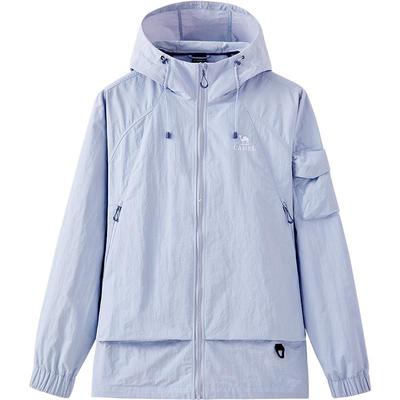 骆驼男装春季中性款连帽功能茄克