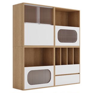 曲美家居现代简约床头柜餐边柜斗柜组合储物收纳柜 拼图模块柜