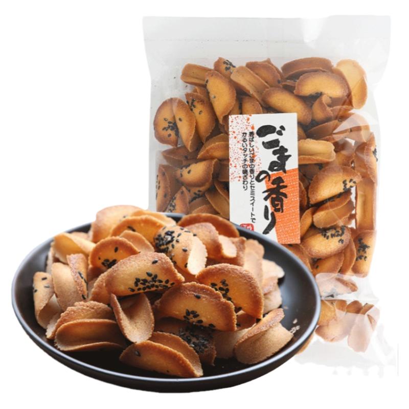 池重芝麻松饼三色松饼干煎饼海苔日本进口茶点心卡昵诗零食膨化网
