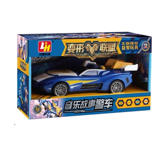 三佳正版变形联盟长臂消防车警车神机手雷达男孩3带灯光音乐故事5