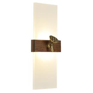 新中式壁灯实木卧室床头灯现代简约客厅背景墙灯具走廊过道楼梯间