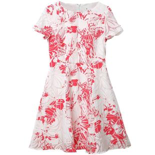 法式高端提花柔软欧根纱a字蕾丝礼服连衣裙子夏季大码女装高级感