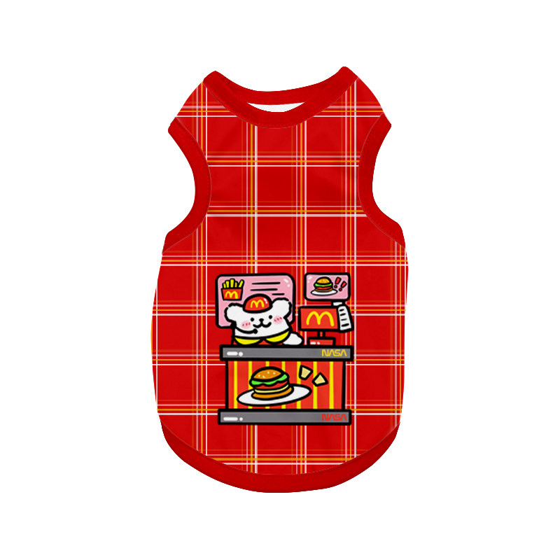 NASA联名线条小狗麦当劳宠物衣服
