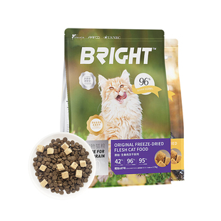BRIGHT布兰德猫粮无谷鲜肉冻干生骨肉配方成幼猫全价通用营养猫粮