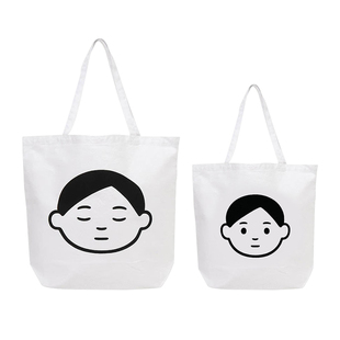 Noritake插画设计师品牌棉布托特包男女单肩环保购物时尚印花