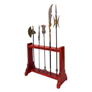 微型兵器架子十八般兵器立式全实木多孔展架小武器模型架桌面摆件