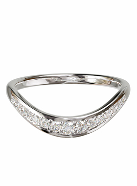 壹钻珠宝18K金V形石排戒轻奢定制