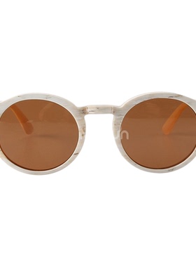 白色牛角太阳眼镜架高端品牌轻薄钛金属腿硅胶鼻托垫开车驾驶墨镜