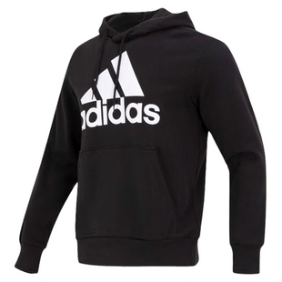 阿迪达斯连帽卫衣男装春季新款跑步运动服篮球宽松套头衫男士外套