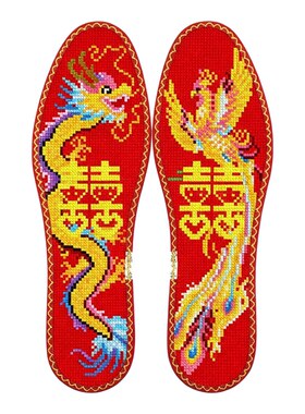 加厚吸汗透气十字绣鞋垫带针线3