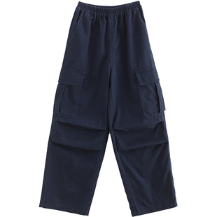 诺诺公主S1N 美式工装裤女2026新款春秋加绒运动裤宽松显瘦阔腿裤