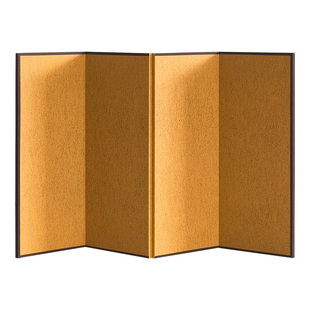 锦记大徽堂26年新款马年中式绫锦四折页屏风小楷书法金潜卡宣纸楮笺桌面摆件高端手工书房文艺装饰