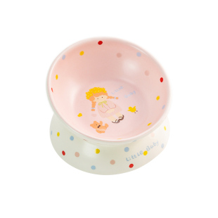 陶瓷猫碗狗碗宠物小狗碗猫咪喝水碗饭碗猫粮碗猫食盆大口径防打翻