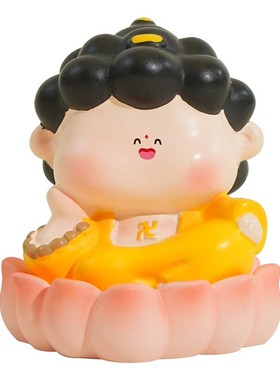 十二生肖萌佛守护马年木鱼公仔摆件财神车载家具桌面摆饰盲盒手办