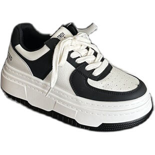 小个子增高鞋8CM厚底增高小白鞋厚底休闲鞋女黑白鞋内增高松糕鞋