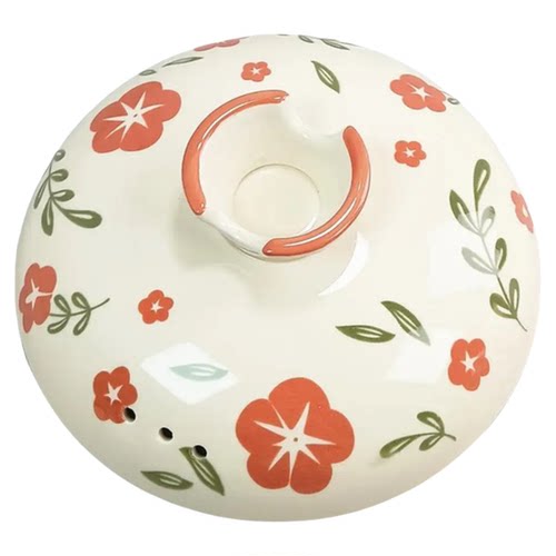 陶瓷砂锅盖子通用瓦罐汤煲家用炫彩炖锅彩绘单盖苏泊尔爱仕达配件