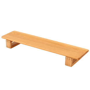 显示器增高架实木电脑桌面垫高收纳架办公桌置物架木质托架樱桃木