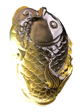 黄水晶吉祥物文昌鱼吊坠考运守