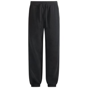 CHINISM丨445G重磅黑色束脚卫裤男冬季高克重休闲裤男士加厚裤子