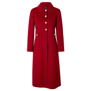 【羊毛】La Koradior拉珂蒂时尚新款气质羊毛外套过膝双面呢大衣