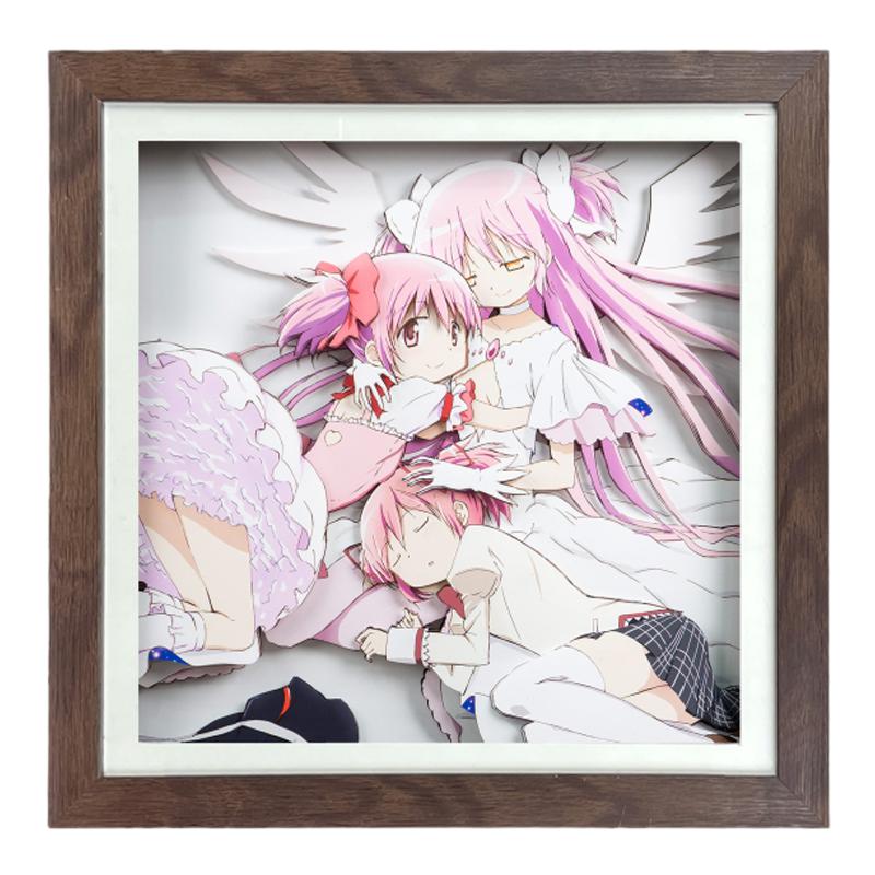 魔法少女小圆装饰画立体画3d动漫
