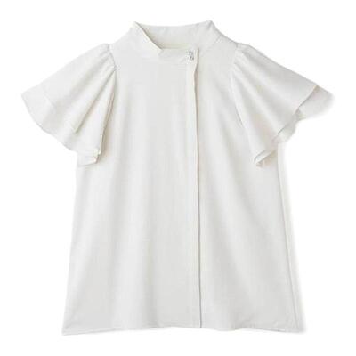 日本直邮日潮 GRL 双层荷叶边袖高领衬衫 AL151时尚气质立短袖