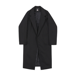 MRCYC韩系风衣男中长款潮流帅气过膝学生长款大衣秋季宽松外套