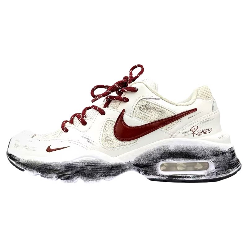 定制球鞋Nike Air Max Fusion 赤雾 防滑耐磨 男女低帮跑步鞋