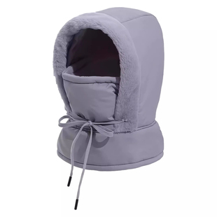 冬季保暖雷锋帽子加绒加厚防寒面罩围脖一体帽户外防风骑行包头帽