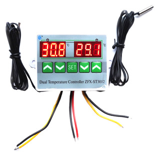 恒温控器智能温度控制仪表开关电子两路双探头风机水泵养殖箱312