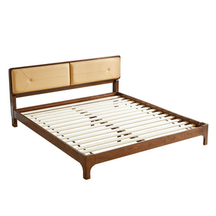 实木床1.2米单人床小户型主卧1.8米双人床1.5米租屋用经济型大床