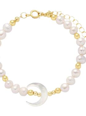 淡水珍珠手链设计感手串贝壳法式