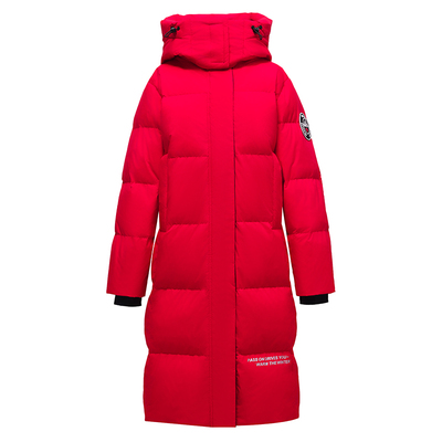 鸭鸭羽绒服女中长款2025冬季新款韩版修身加厚白鸭绒防寒过膝外套