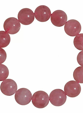 天然马粉水晶单圈手链饰品男女生