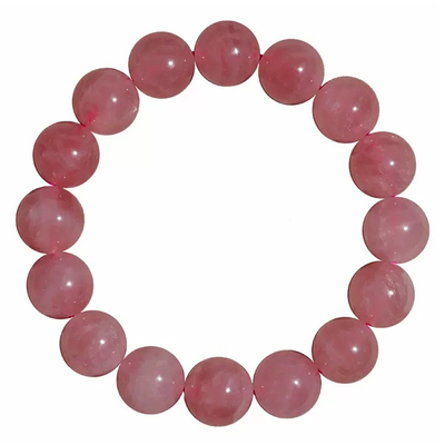 天然马粉水晶单圈手链饰品男女生