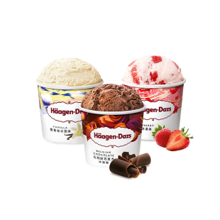 【冷链到家】哈根达斯冰淇淋经典品脱3杯组合装多口味雪糕冰淇淋