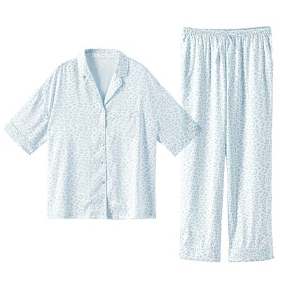 hsia遐睡衣女夏季豹纹印花宽松