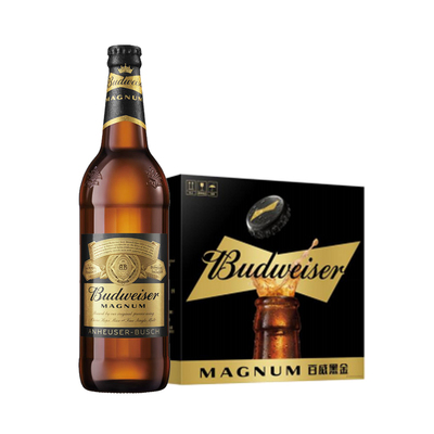 百威黑金深色拉格啤酒600ml*12瓶