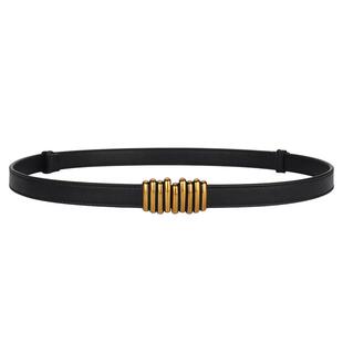 真皮腰带女2023新款装饰配西装外套大衣皮带细可调节腰链百搭时尚