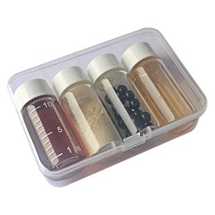 刻度玻璃分装便携药盒随身透明迷你药瓶食品级医用密封装液体粉末