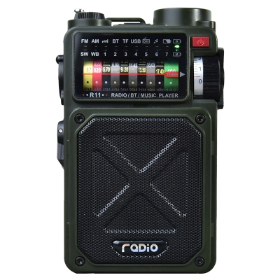 德式战备手摇发电收音机手电筒