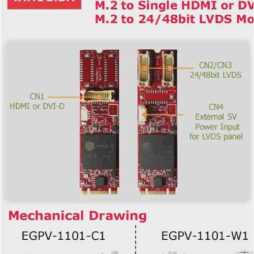 非标价EGPV1101M.2转HDMIDVI显示卡M.2转议价